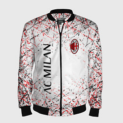 Бомбер мужской Ac milan logo, цвет: 3D-черный