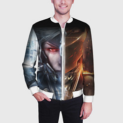 Бомбер мужской METAL GEAR RISING САМУРАЙ, цвет: 3D-белый — фото 2