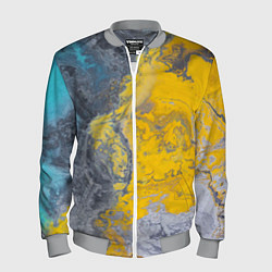 Бомбер мужской Извержение Красок, цвет: 3D-меланж
