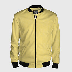Мужской бомбер Текстурированный лимонно-желтый однотонный
