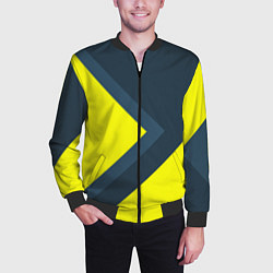 Бомбер мужской Геометрическая Стрелка, цвет: 3D-черный — фото 2