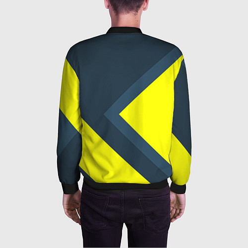 Мужской бомбер Геометрическая Стрелка / 3D-Черный – фото 4