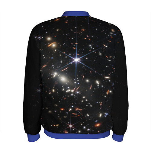 Мужской бомбер Новое изображение ранней вселенной от Джеймса Уэбб / 3D-Синий – фото 2