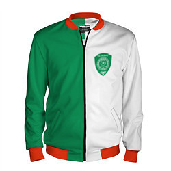 Бомбер мужской ФК Ахмат бело-зеленая форма, цвет: 3D-красный