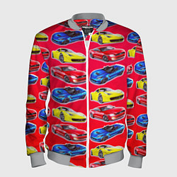 Бомбер мужской Спортивные машины, цвет: 3D-меланж