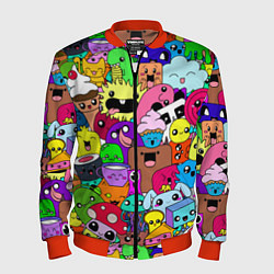 Бомбер мужской Монстрики Nastiprazdnik, цвет: 3D-красный