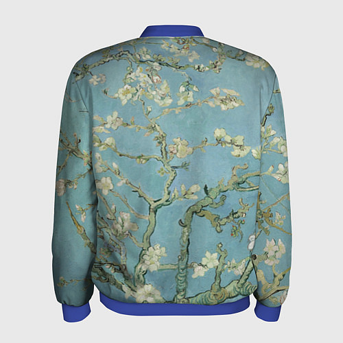 Мужской бомбер Ван Гог Селфи - Арт Портрет / 3D-Синий – фото 2