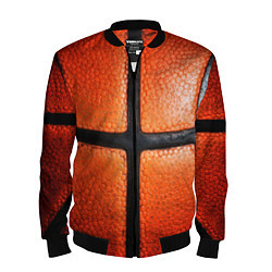 Бомбер мужской Баскетбольный мяч текстура, цвет: 3D-черный