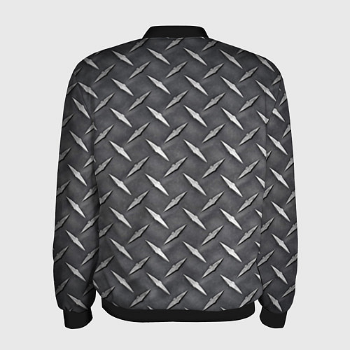 Мужской бомбер Рифлёная металлическая поверхность / 3D-Черный – фото 2