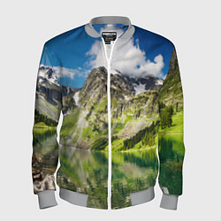 Мужской бомбер Живописное горное озеро