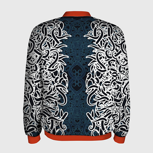 Мужской бомбер Белый шум / 3D-Красный – фото 2