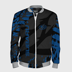 Мужской бомбер Subaru - следы шин