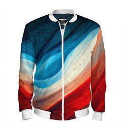 Мужской бомбер Неоновые яркие волны