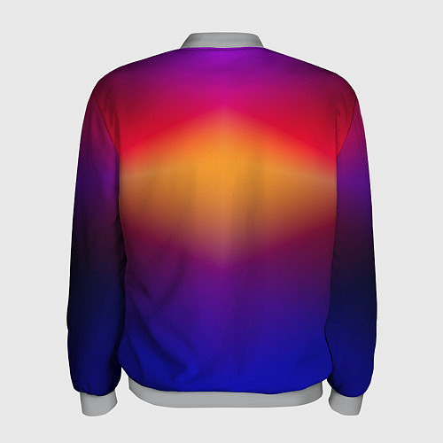 Мужской бомбер Красно-синий градиентный узор / 3D-Меланж – фото 2