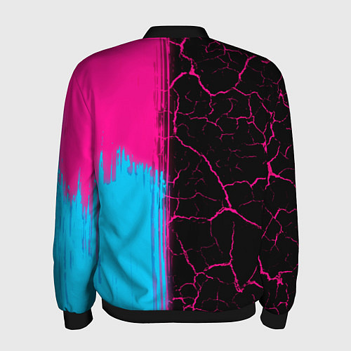 Мужской бомбер Within Temptation - neon gradient: по-вертикали / 3D-Черный – фото 2