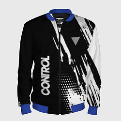 Бомбер мужской Control Logo, цвет: 3D-синий