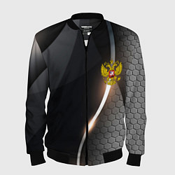 Мужской бомбер Герб РФ киберпанк