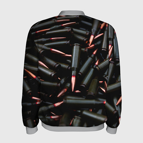 Мужской бомбер Черные патроны / 3D-Меланж – фото 2