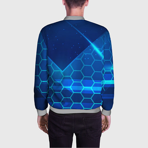 Мужской бомбер Napoli Соты абстракция / 3D-Меланж – фото 4