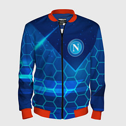 Бомбер мужской Napoli Соты абстракция, цвет: 3D-красный