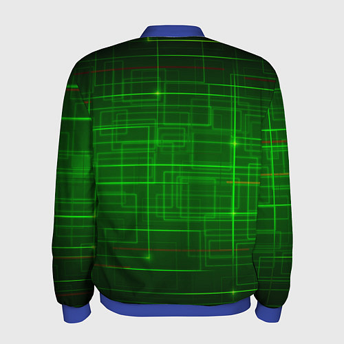Мужской бомбер Нейросеть - текстура / 3D-Синий – фото 2