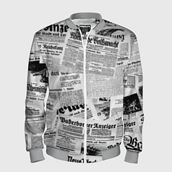 Мужской бомбер Газетный коллаж