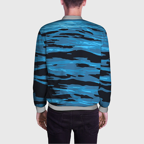 Мужской бомбер Волны Камуфляж / 3D-Меланж – фото 4