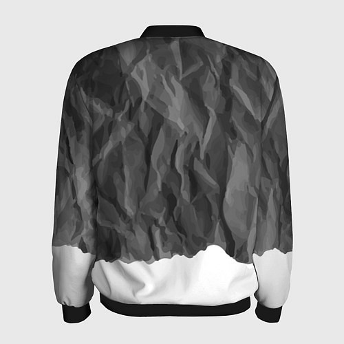 Мужской бомбер Имитация скалы / 3D-Черный – фото 2
