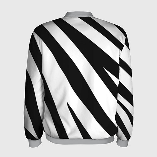 Мужской бомбер Камуфляж зебры / 3D-Меланж – фото 2