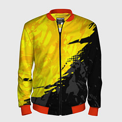 Бомбер мужской Black and yellow, цвет: 3D-красный