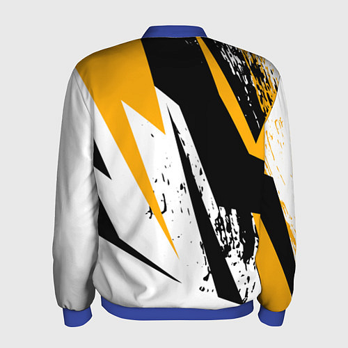 Мужской бомбер Гоночная абстракция / 3D-Синий – фото 2