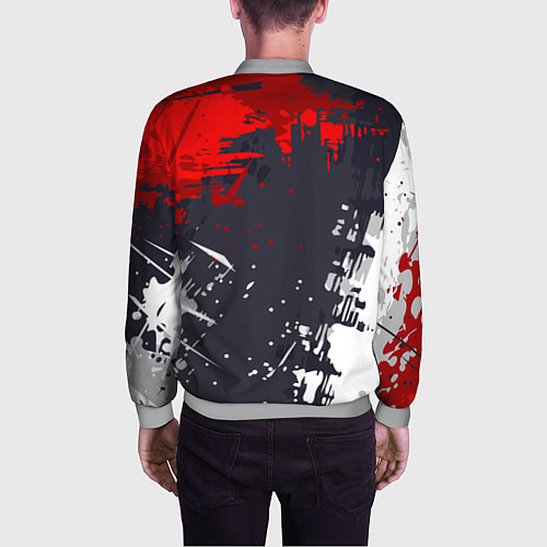 Мужской бомбер Абстрактные брызги / 3D-Меланж – фото 4