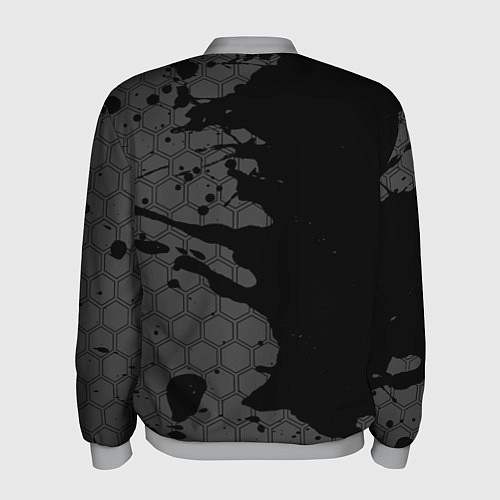 Мужской бомбер Metro Exodus glitch на темном фоне: по-вертикали / 3D-Меланж – фото 2