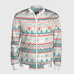 Мужской бомбер Новогодний свитер, но без оленей