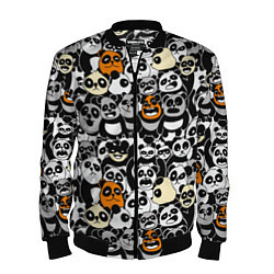 Бомбер мужской Злобные панды, цвет: 3D-черный