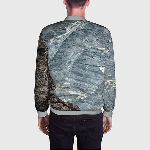 Мужской бомбер Море и гора / 3D-Меланж – фото 4