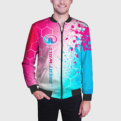 Бомбер мужской Great Wall neon gradient style: по-вертикали, цвет: 3D-черный — фото 2