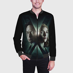 Бомбер мужской X - Files, цвет: 3D-черный — фото 2