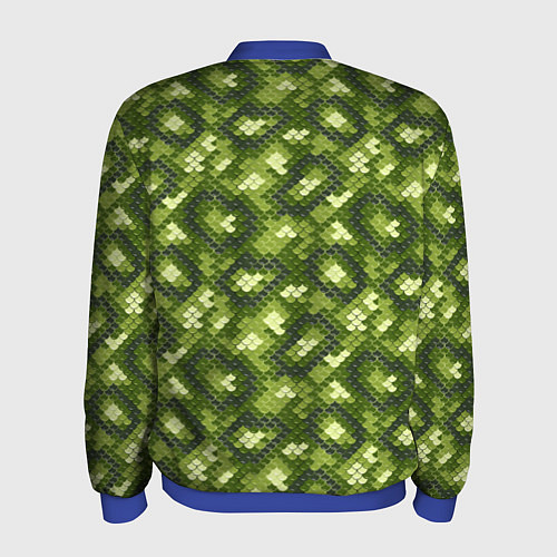 Мужской бомбер Милитари Чешуя / 3D-Синий – фото 2
