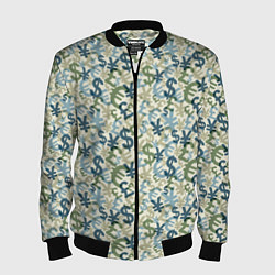 Бомбер мужской Значки валют, цвет: 3D-черный