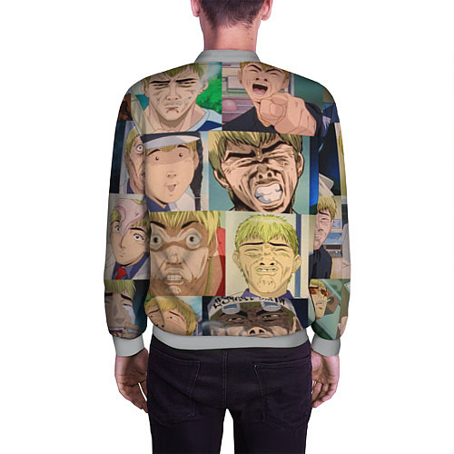 Мужской бомбер Лицо ГТО / 3D-Меланж – фото 4