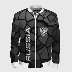 Мужской бомбер Черная броня Россия