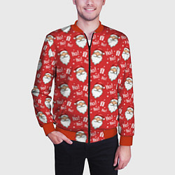 Бомбер мужской Дед Мороз - Санта Клаус, цвет: 3D-красный — фото 2