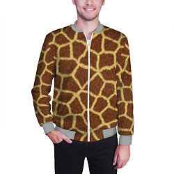 Бомбер мужской Текстура жирафа, цвет: 3D-меланж — фото 2