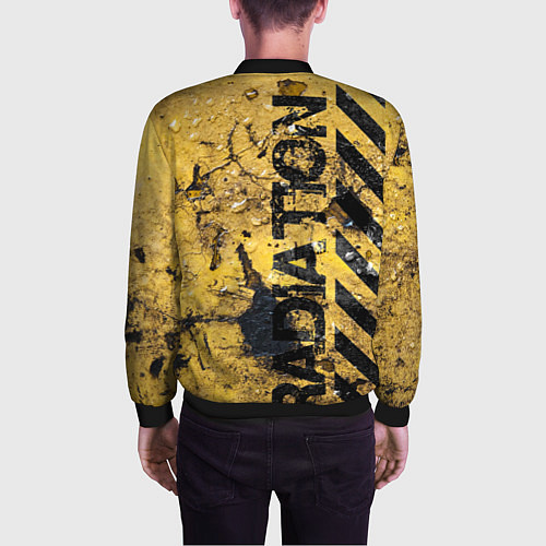 Мужской бомбер Danger radiation / 3D-Черный – фото 4