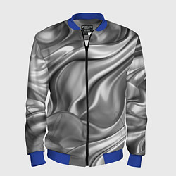 Бомбер мужской Плавленное серебро, цвет: 3D-синий