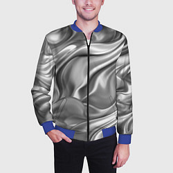 Бомбер мужской Плавленное серебро, цвет: 3D-синий — фото 2