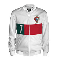 Бомбер мужской Роналду ЧМ 2022 Португалия выездная, цвет: 3D-белый
