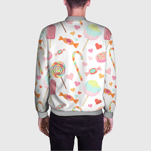 Мужской бомбер Сладкий праздник / 3D-Меланж – фото 4