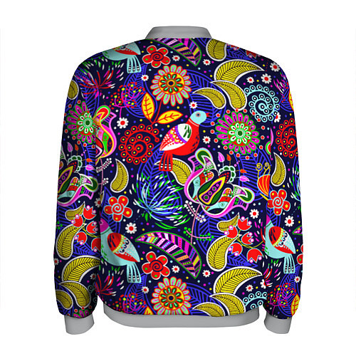 Мужской бомбер Multicolored floral patterns / 3D-Меланж – фото 2